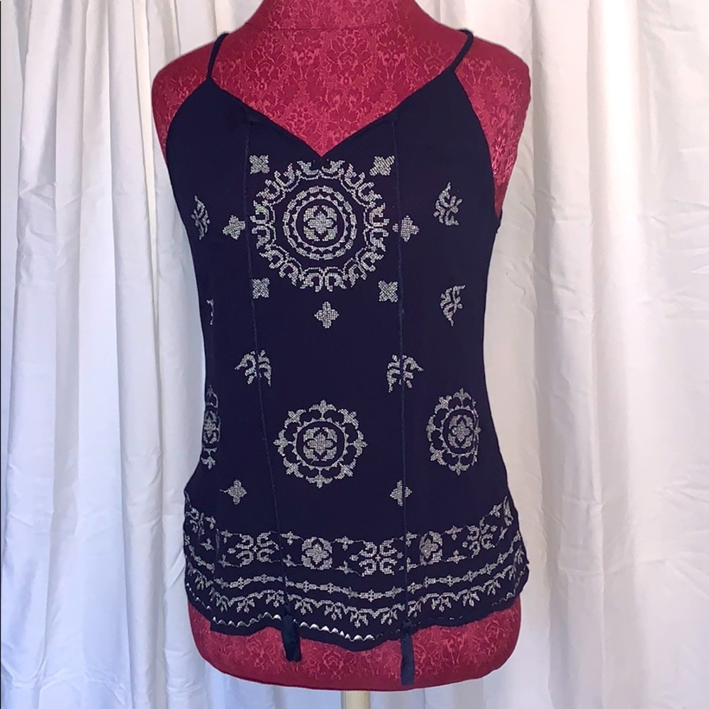 Navy blue spaghetti strap tank top